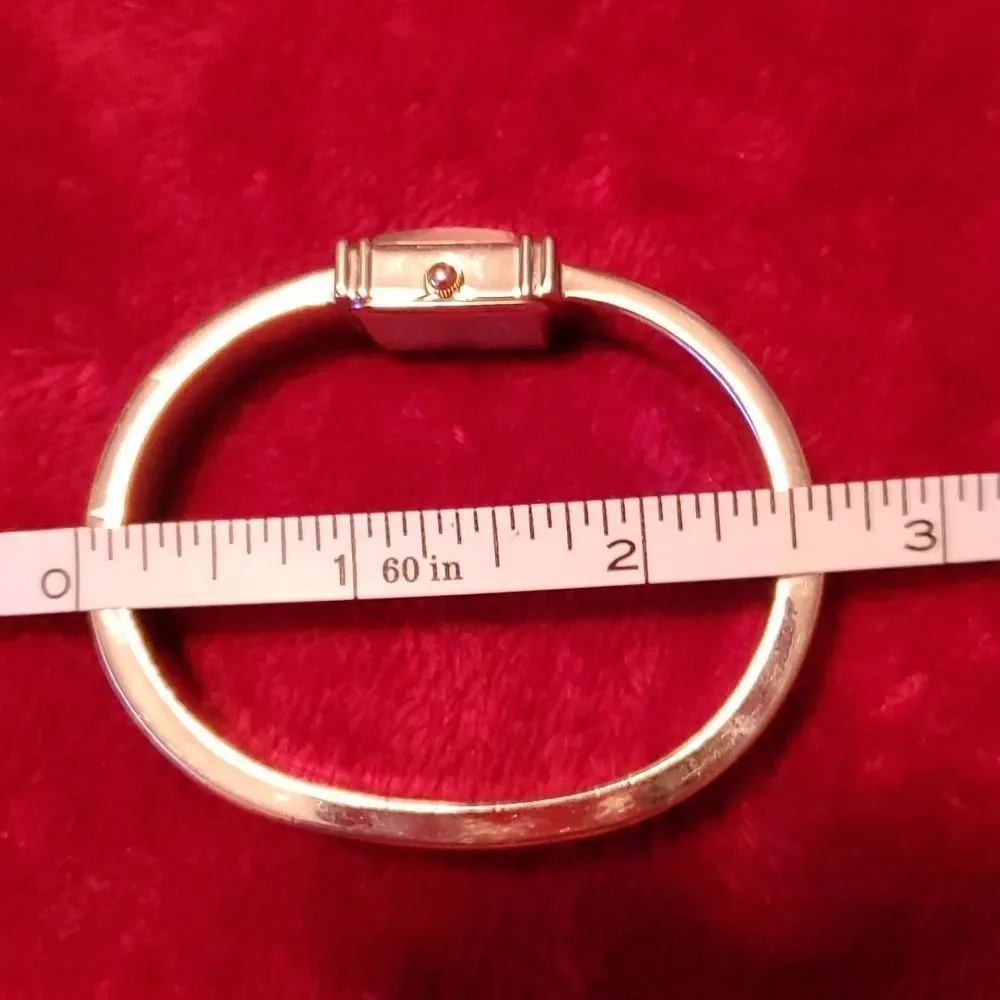 Gruen GR7855 Bangle Clamp Bracelet Watch Atlas Roman Numerals Band Looks Tiffany